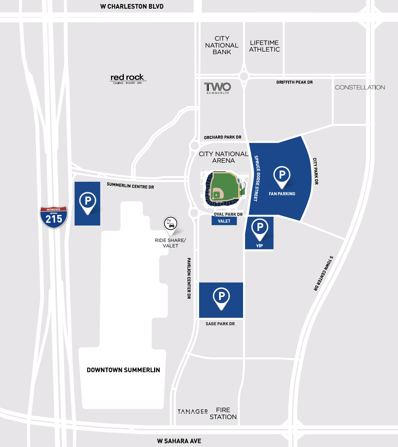 Ballpark Parking Map