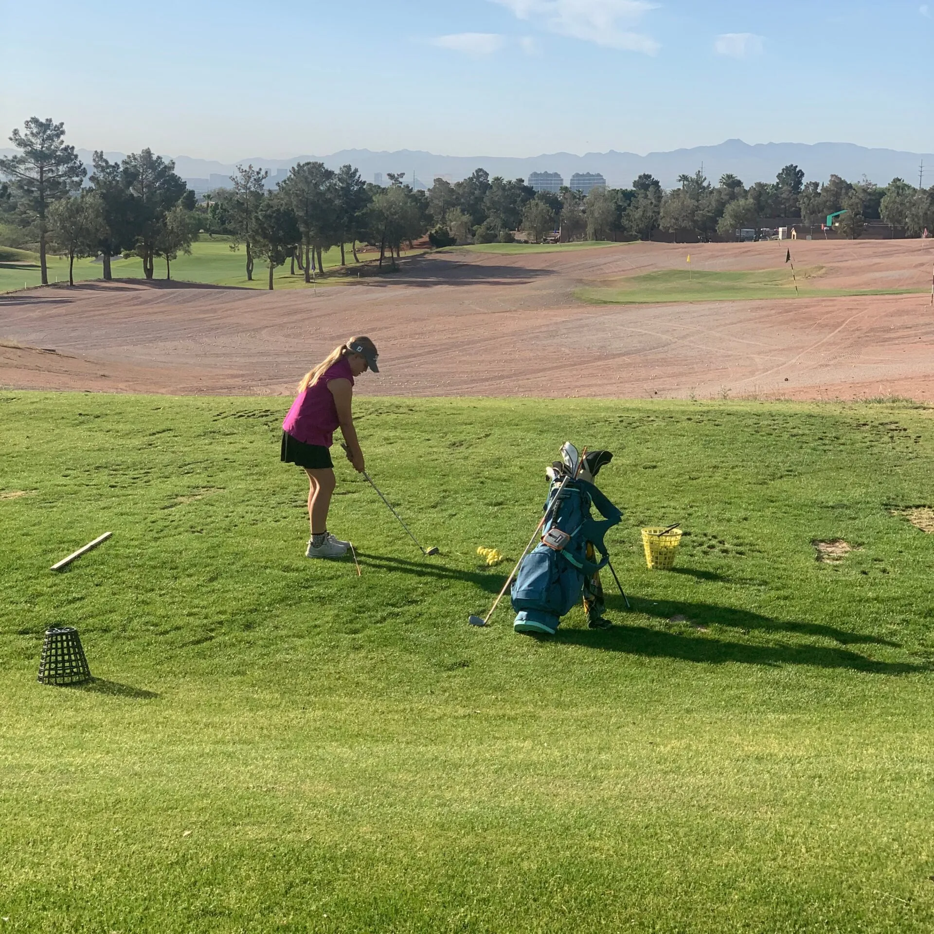 Marin Parry playing golf