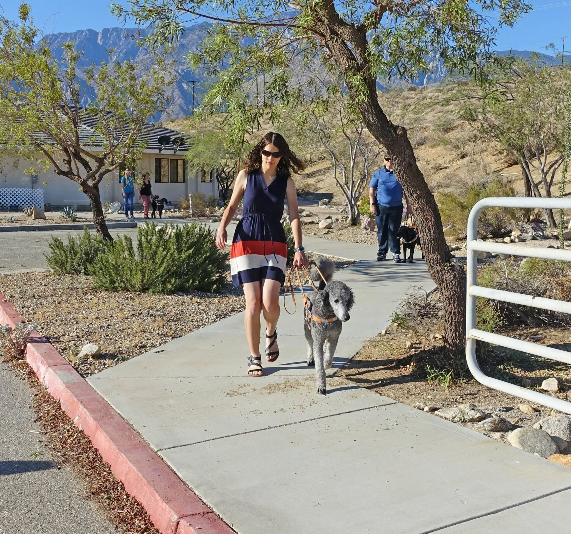 Skye Dunfield and her dog Cindi Walking
