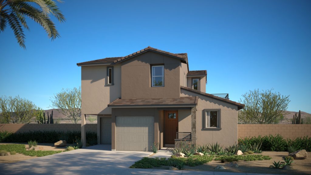 Front Elevation A of Jade Plan 1 at Obsidian by Woodside