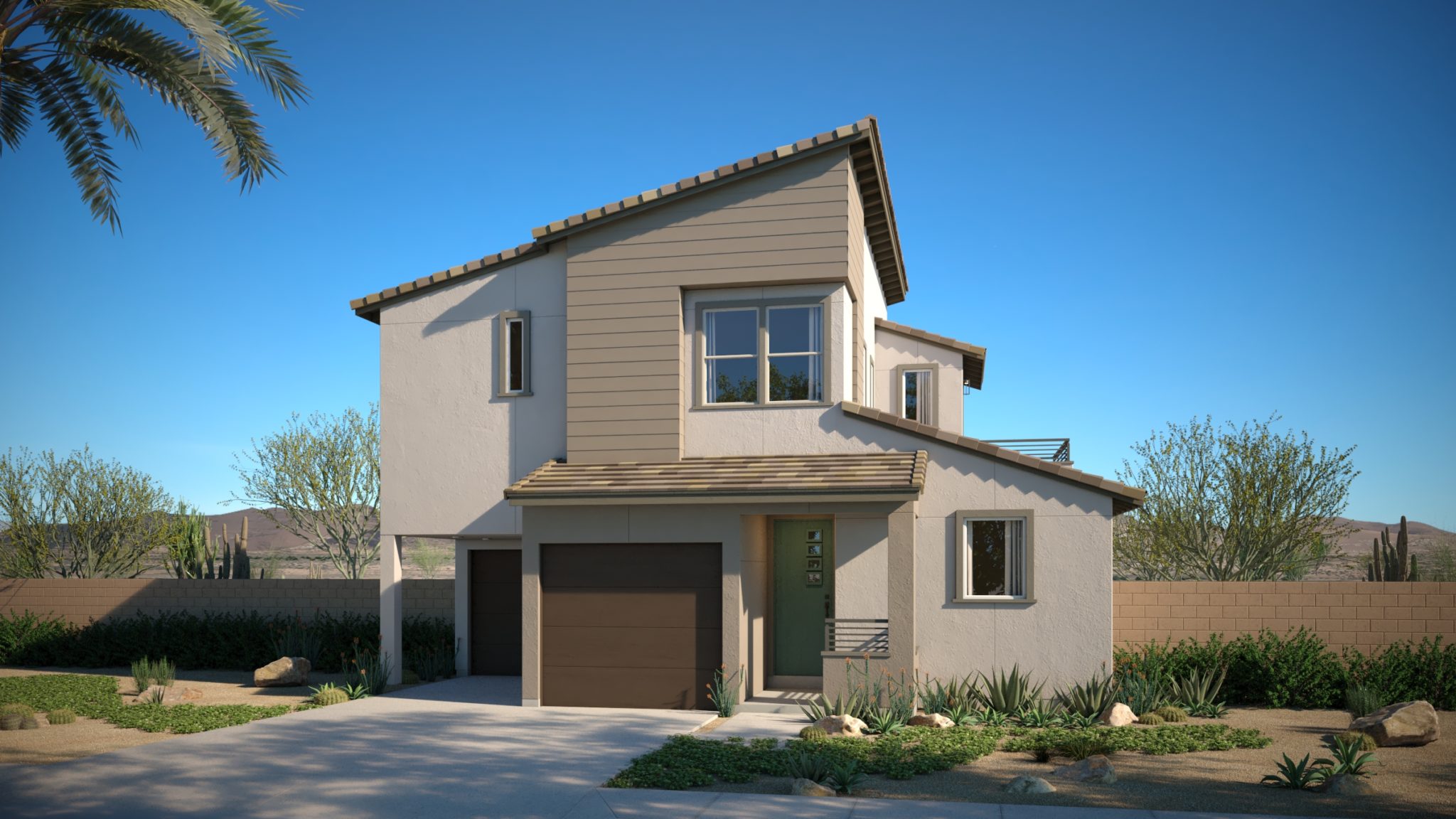 Front Elevation B of Jade Plan 1 at Obsidian by Woodside