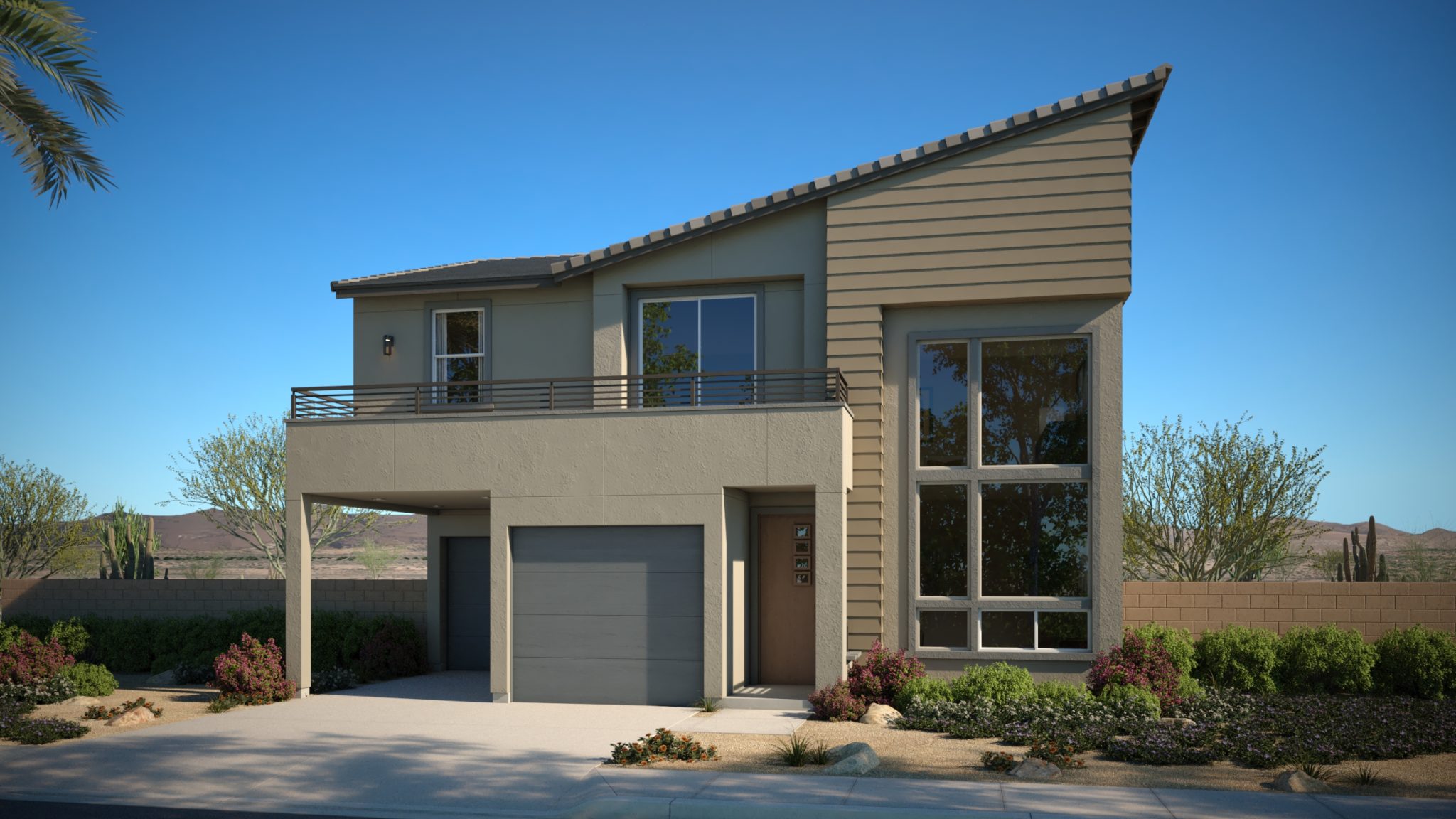 Front Elevation B of Onyx Plan 2 at Obsidian by Woodside