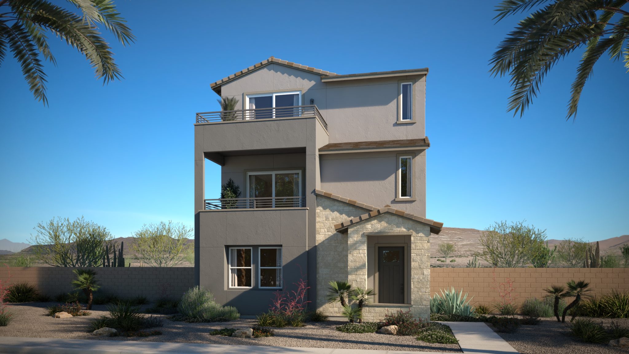 Front Elevation A of Sapphire Plan 5 at Obsidian by Woodside