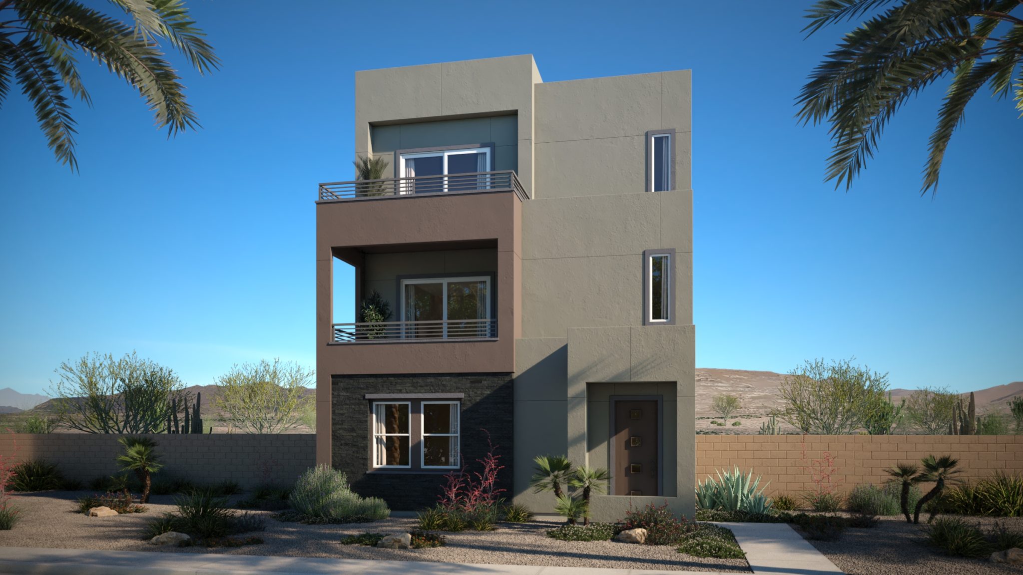 Front Elevation C of Sapphire Plan 5 at Obsidian by Woodside