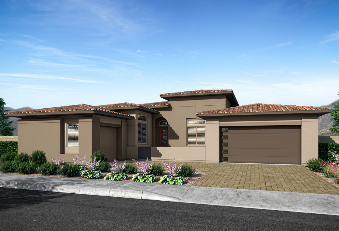 Front Elevation D of Plan 2 at Overlook by Tri Pointe