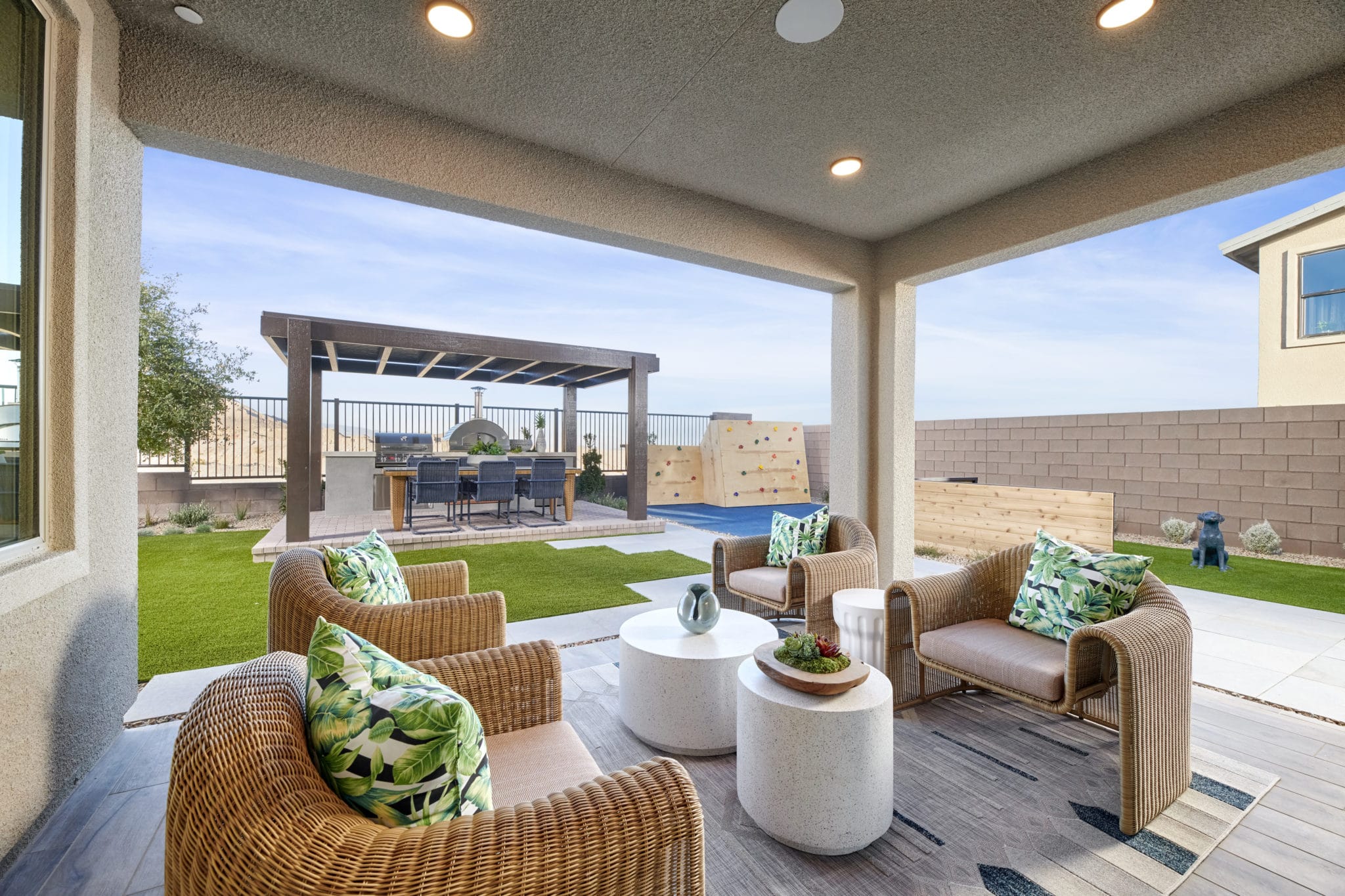 Backyard of Plan 3 at Kings Canyon by Tri Pointe Homes