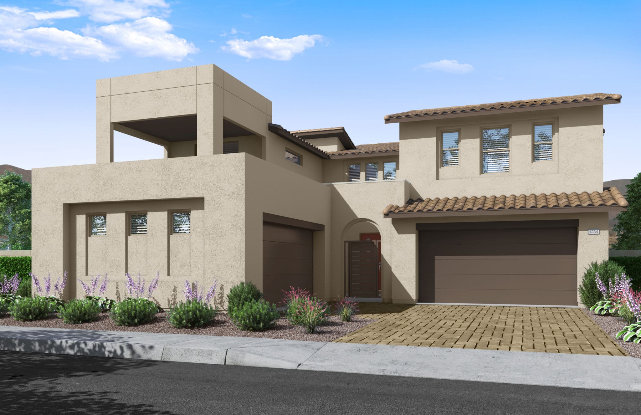 Front Elevation A of Plan 4 at Kings Canyon by Tri Pointe Homes