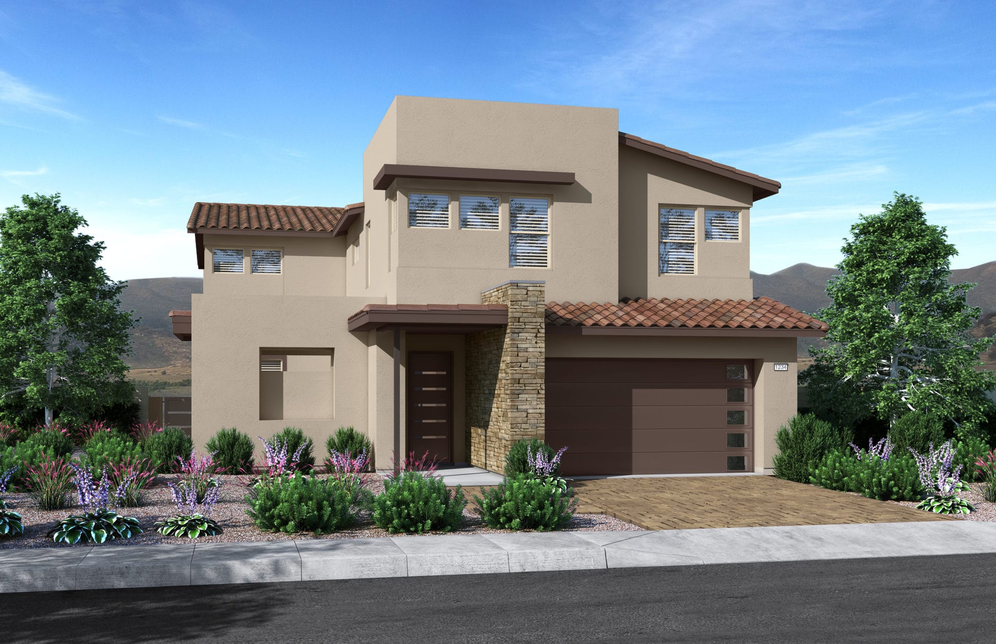 Front Elevation B of Plan 3 at Kings Canyon by Tri Pointe Homes