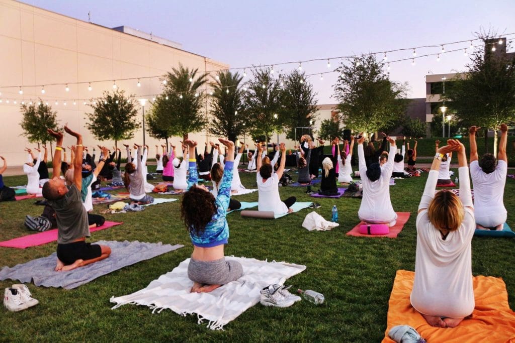 Yoga meditation at Downtown Summerlin