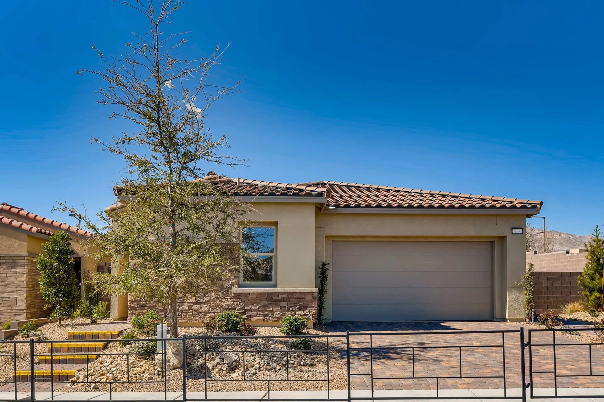 Front elevation of Mesa Plan 3 at Crystal Canyon by Woodside Homes
