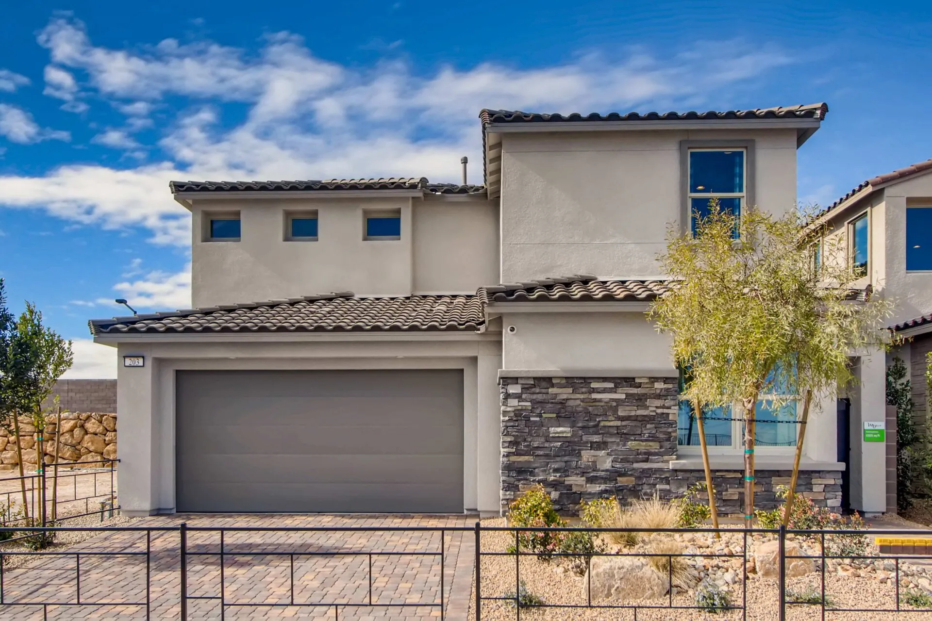 Front elevation of Mojave Plan 6 at Crystal Canyon by Woodside Homes
