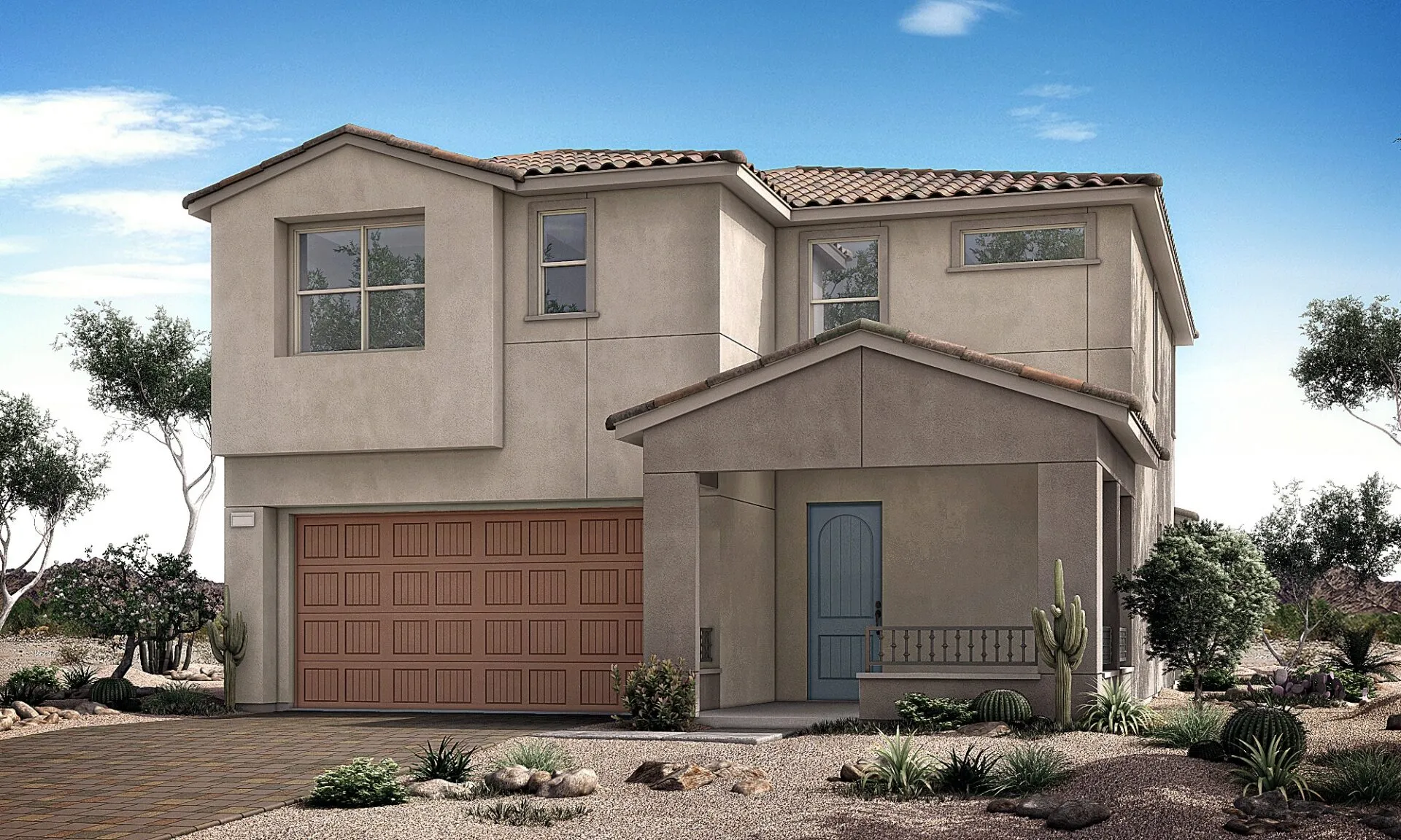 Front Elevation of Sandstone Plan 4A at Crystal Canyon by Woodside Homes