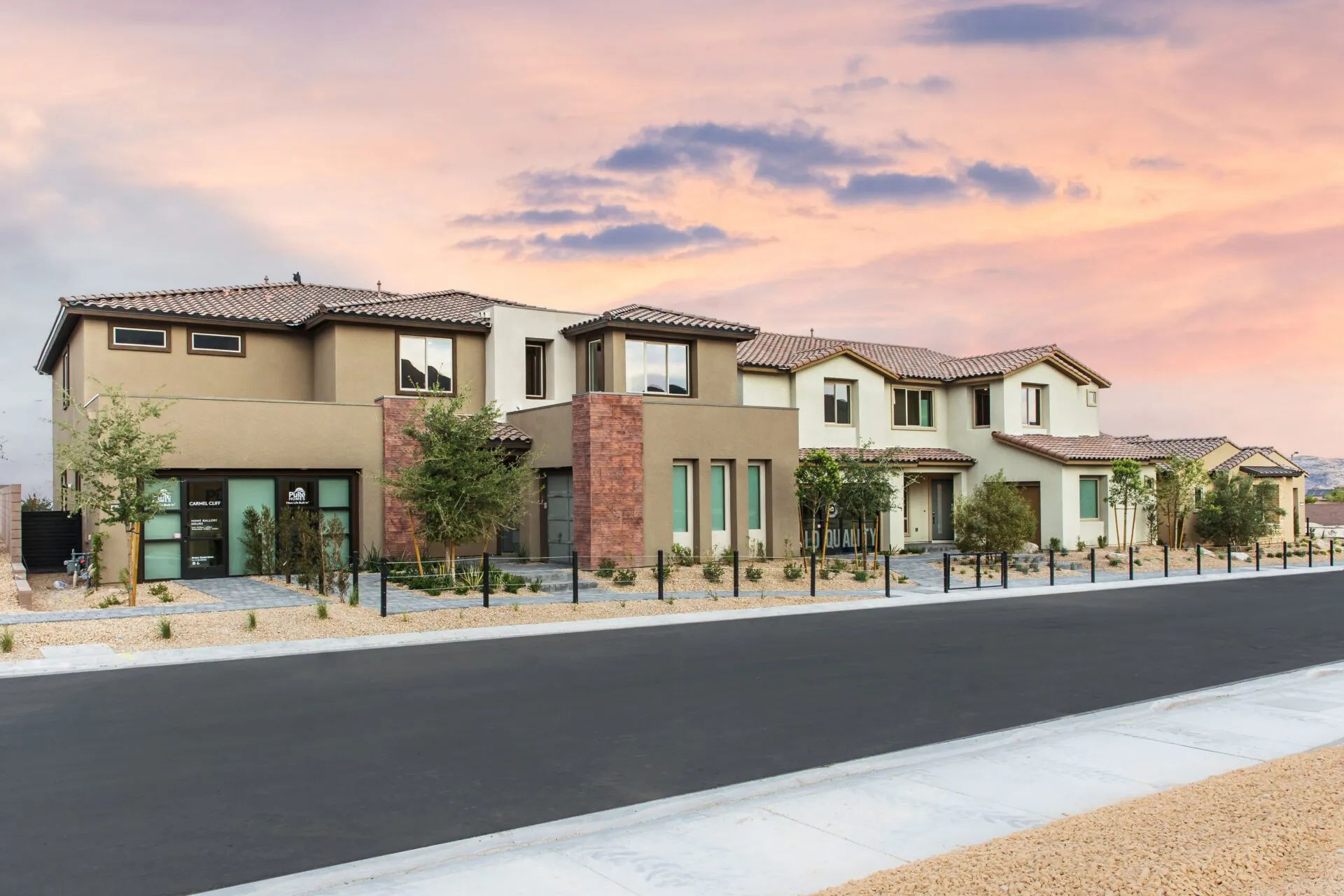 Street view of Carmel Cliff by Pulte Homes in Summerlin