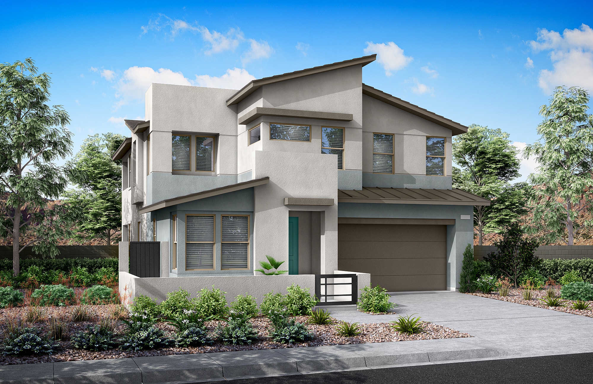 Front Elevation D of Plan 2 at Arroyo's Edge by Tri Pointe Homes