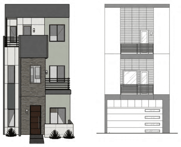 Elevation of Unit E at Thrive by Edward Homes