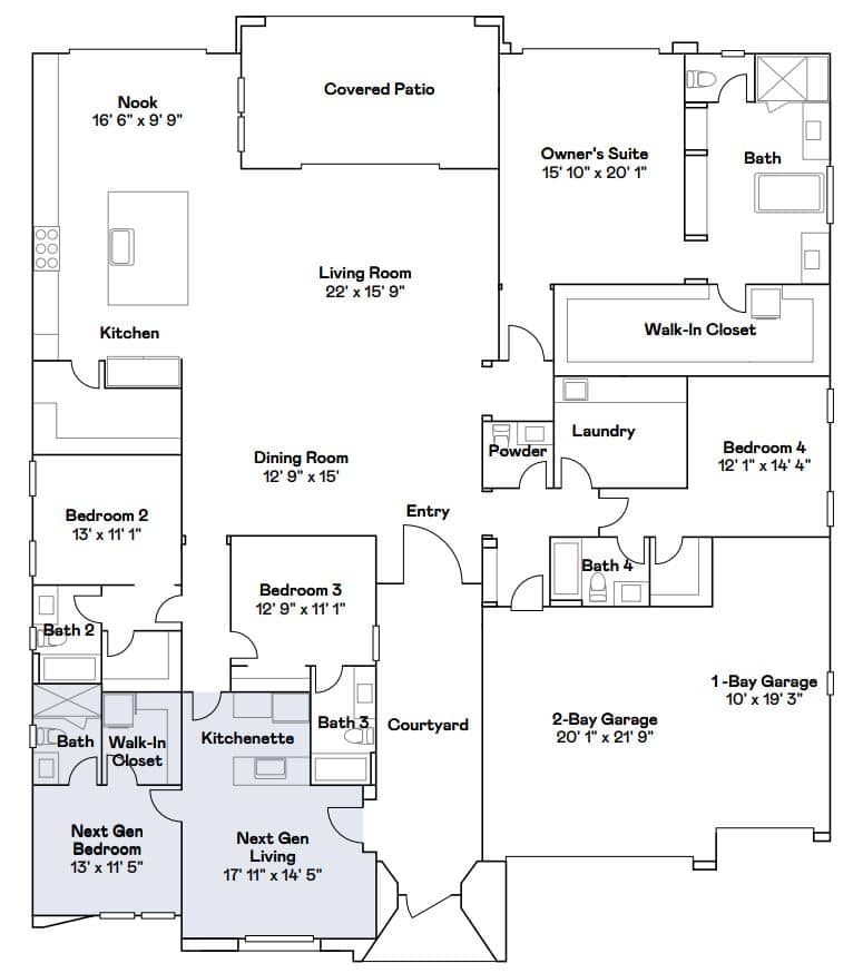 Floorplan of Edward at The Arches by Lennar
