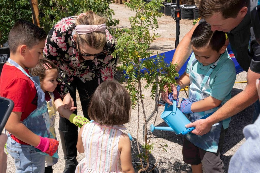 Summerlin Tree Initiative with kids