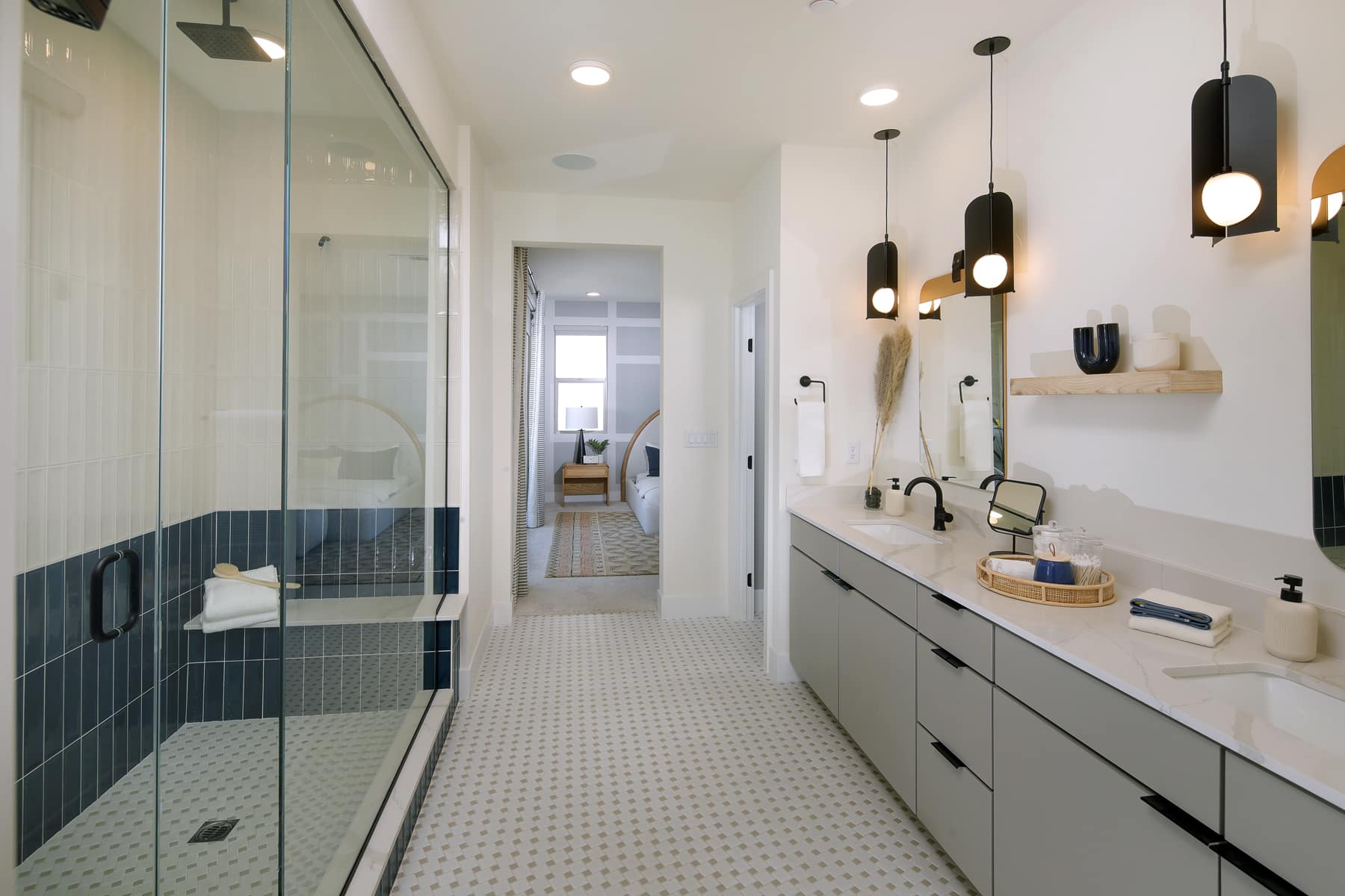 Primary Bathroom of Plan 2 at Arroyos Edge by Tri Pointe Homes
