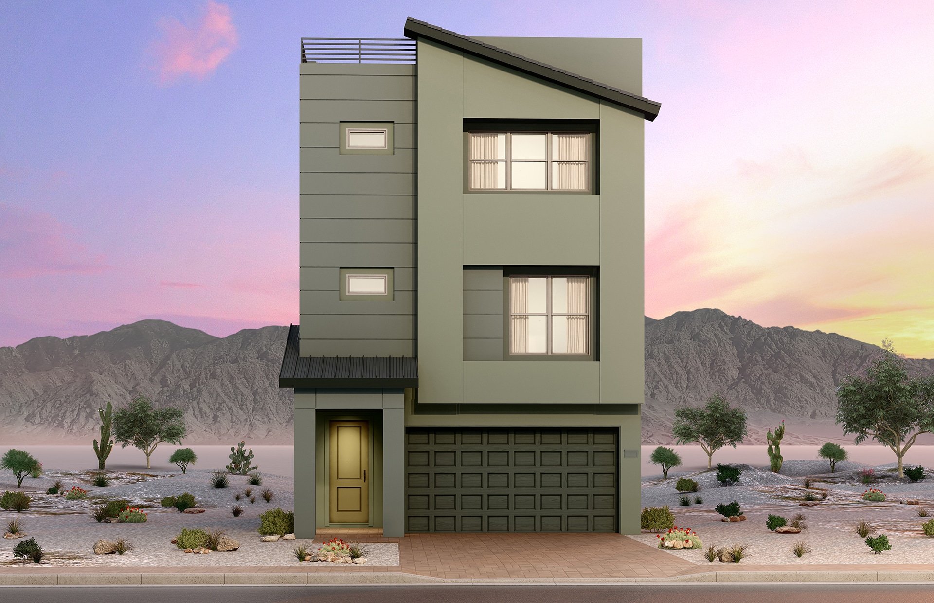 Front Elevation B of Carson Model at Blacktail by Pulte