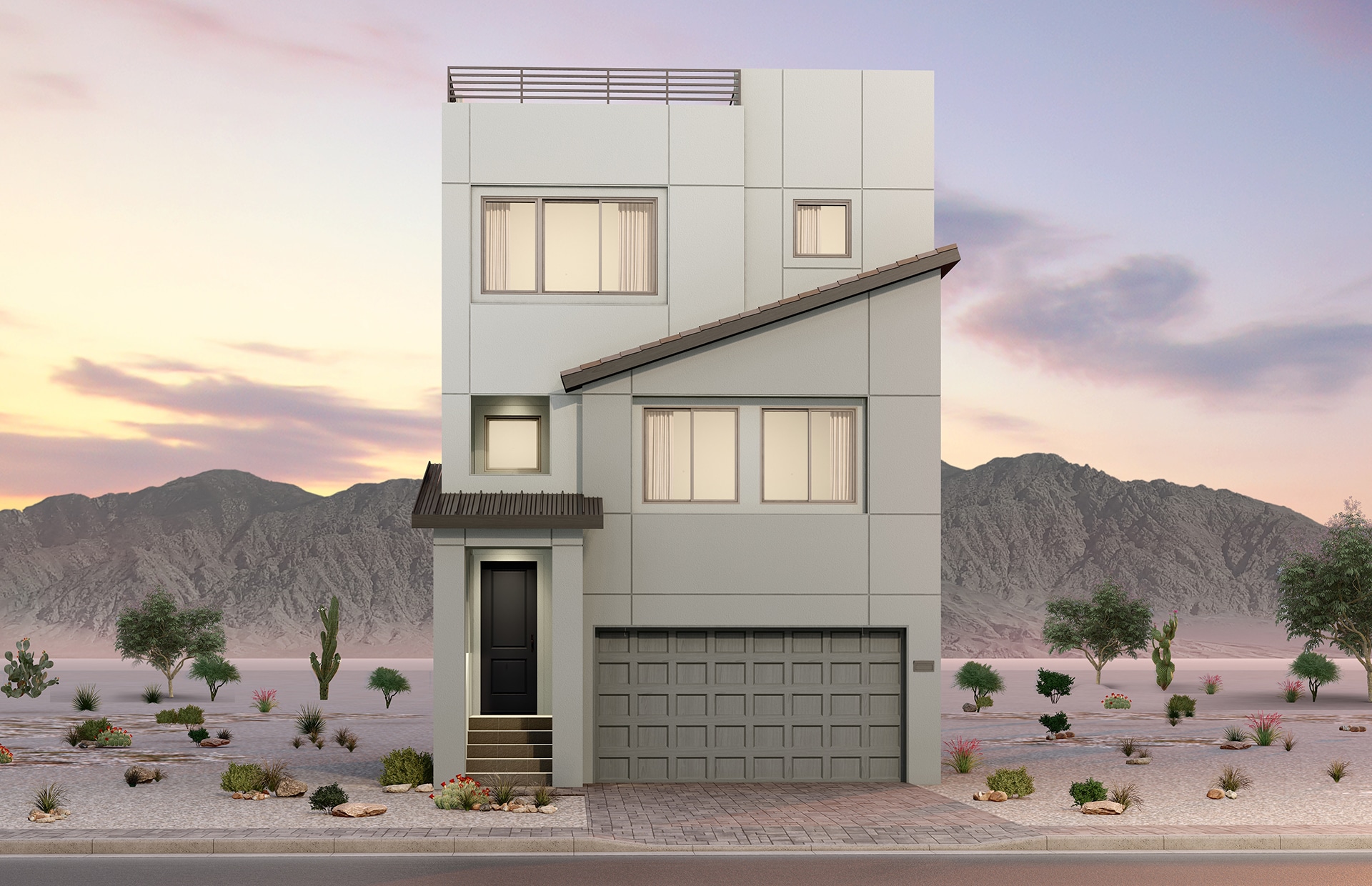 Front Elevation B of Hayden Model at Blacktail by Pulte