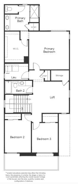 Second Floor of Plan 2089 at Nighthawk by KB Home