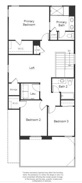 Second Floor of Plan 2114 at Nighthawk by KB Home