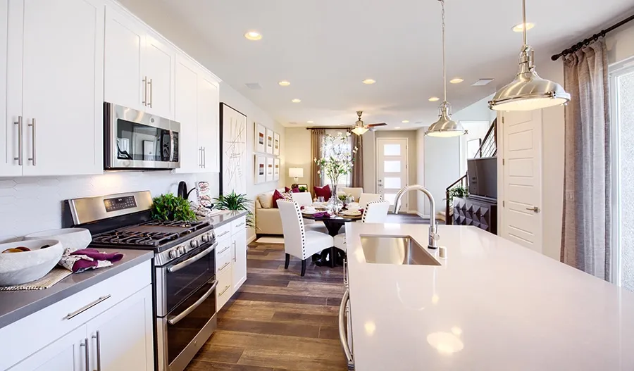 Kitchen in Boston Model in Moro Rock by Richmond American Homes in Redpoint Square in Summerlin
