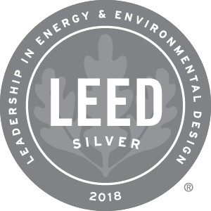LEED Silver certified 2018