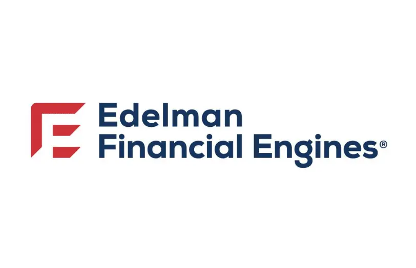 The Edelman Financial Engines logo features a red stylized E icon on the left, with the company name Edelman Financial Engines in bold blue text to the right.