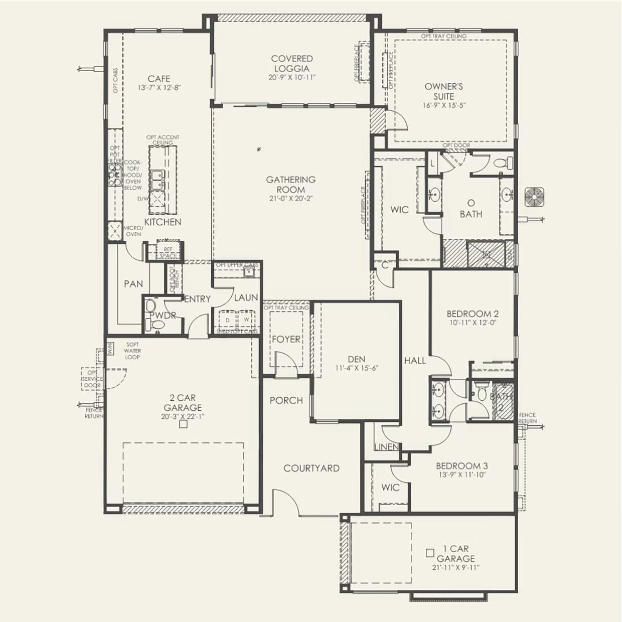 Floorplan of Genoa Model at Ascension by Pulte Homes