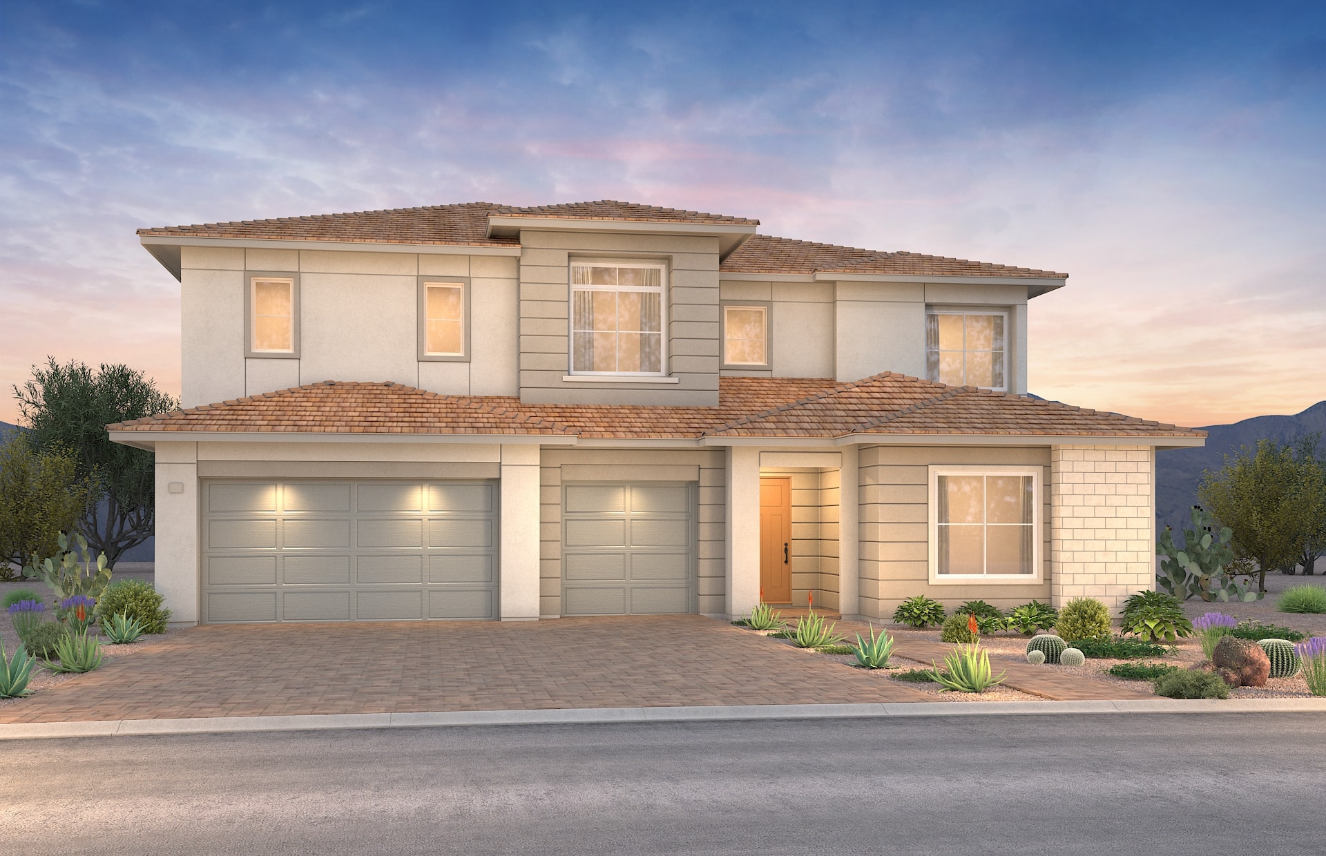 Front Elevation A of Lucera Model at Ascension by Pulte Homes