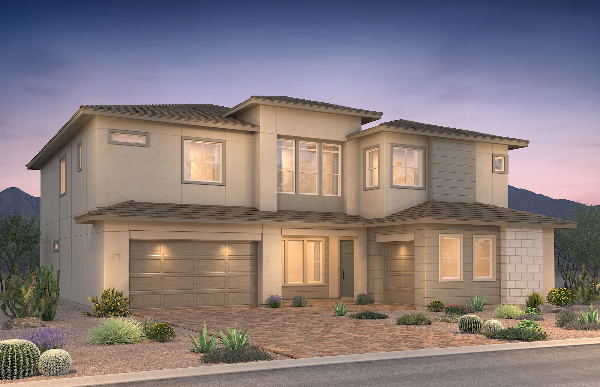 Front Elevation A of Pesaro Model at Ascension by Pulte Homes