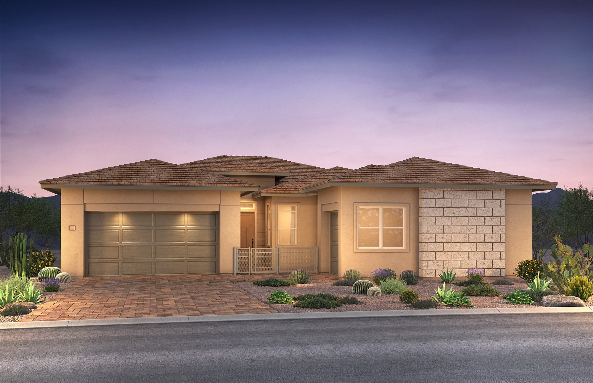Front Elevation A of Genoa Model at Ascension by Pulte Homes