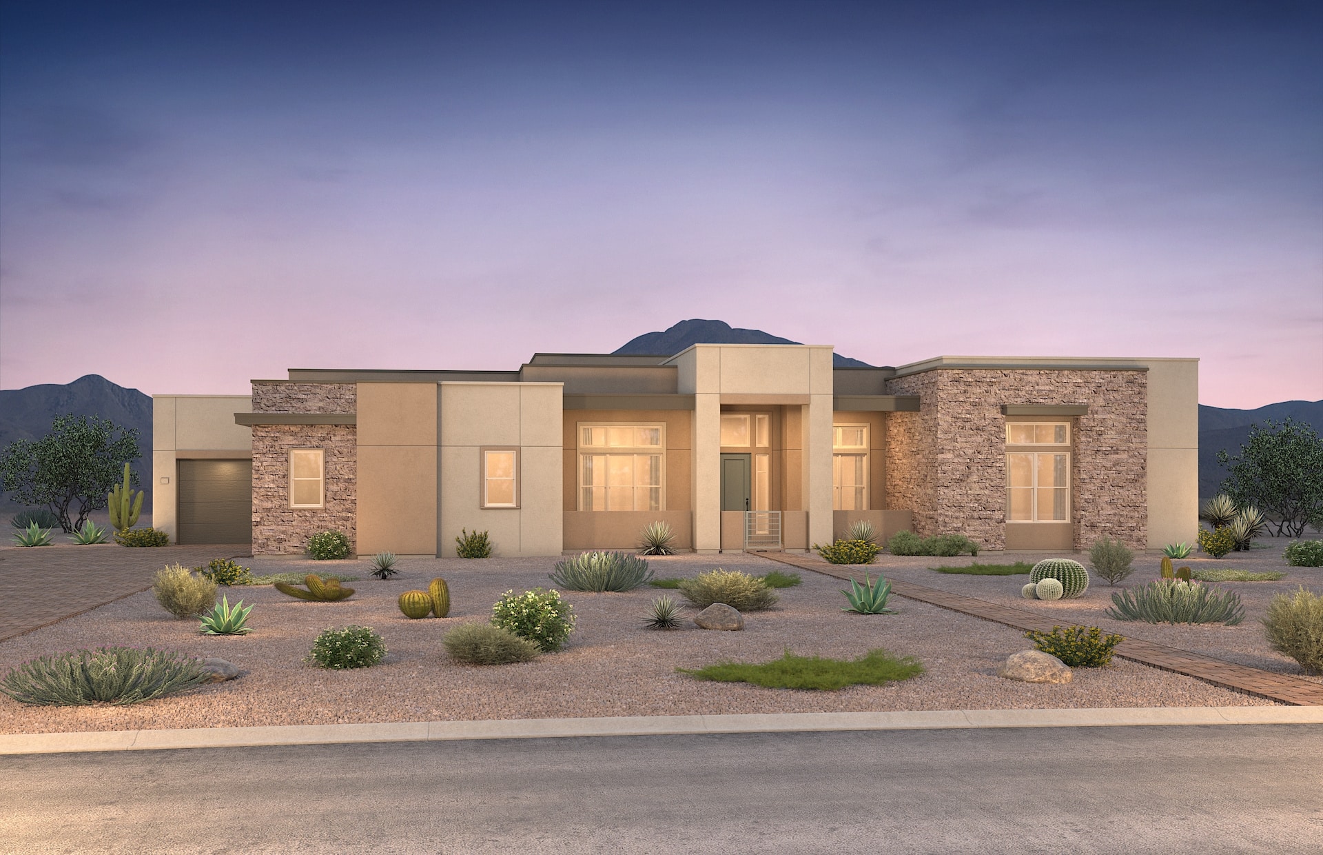 Front Elevation B of Kingsgate Model at Ascension by Pulte Homes