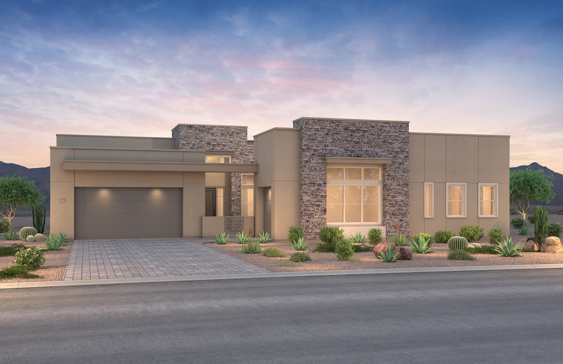 Front Elevation B of Luminary Model at Ascension by Pulte Homes