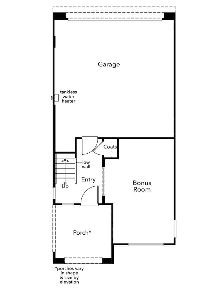 First Floor of Plan 1651 at Quail Cove by KB Home