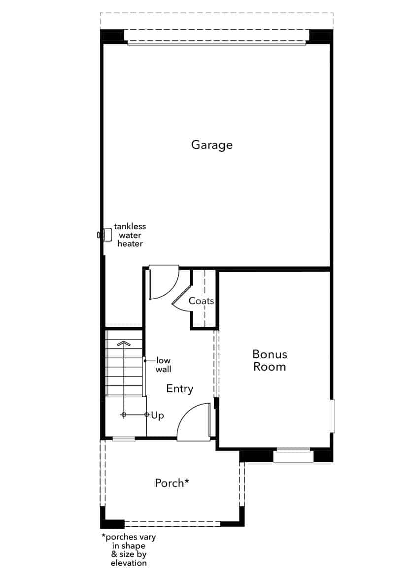 First Floor of Plan 1920 at Quail Cove by KB Home