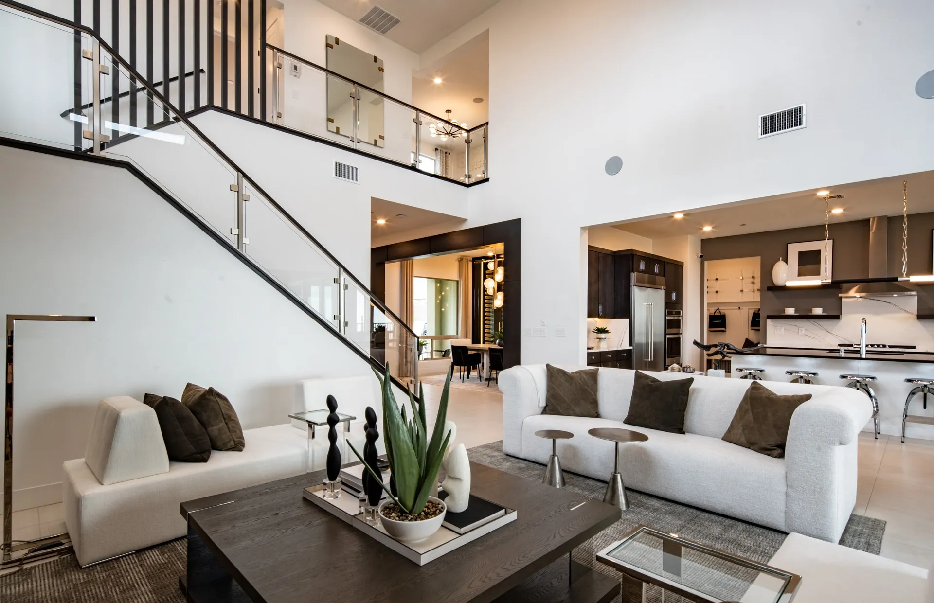 Living Room of Pesaro Model at Carmel Cliff by Pulte Homes
