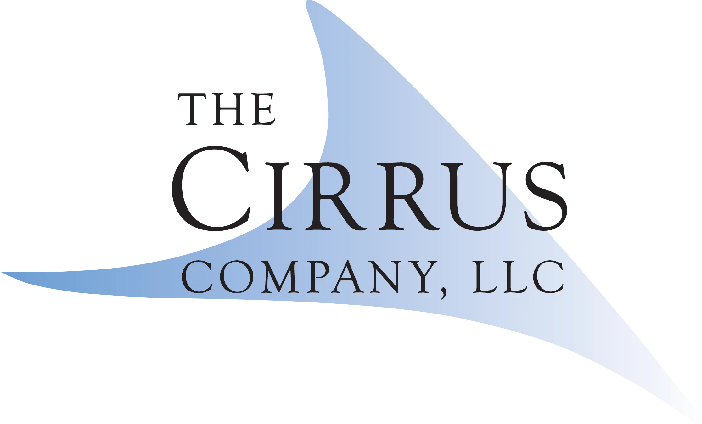 A partially obscured business logo with the visible text RRUS COMPANY, LLC on a blue and white background. Some letters and graphics are covered by black shapes.