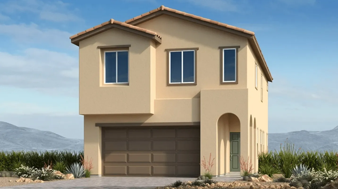 Front Elevation A of Cedar Model at Crested Canyon by Taylor Morrison