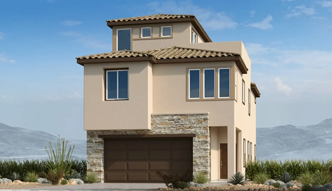 Front Elevation of Cedar Plus A at Crested Canyon by Taylor Morrison