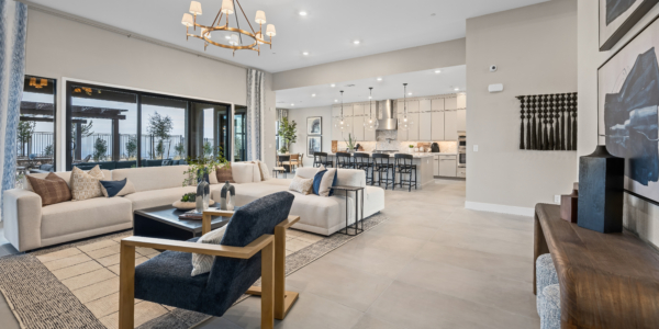 Living Room of Pioneer Model at Ashland by Taylor Morrison