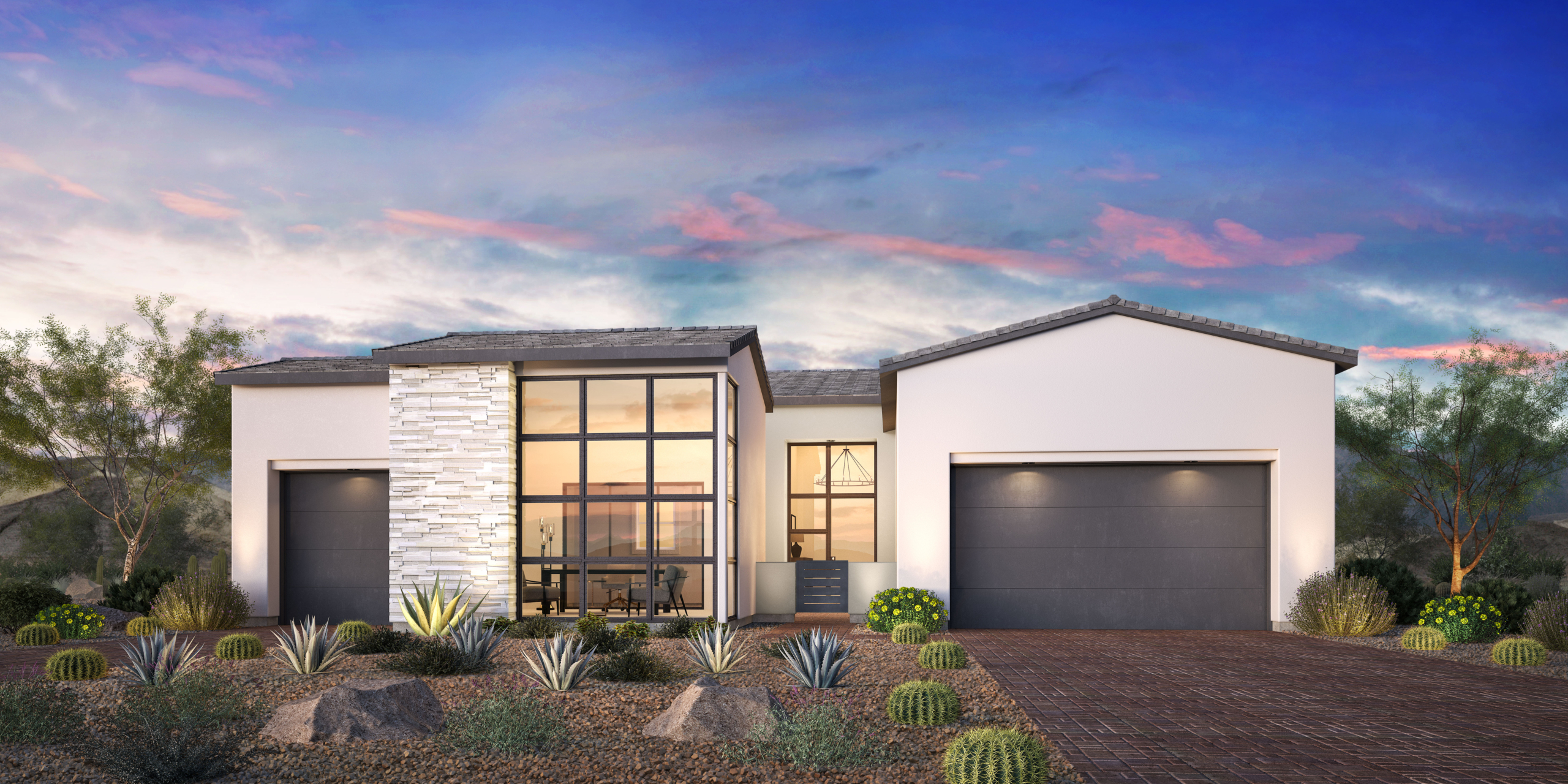 Elevation B of Blackwood Model at Glenrock by Toll Brothers