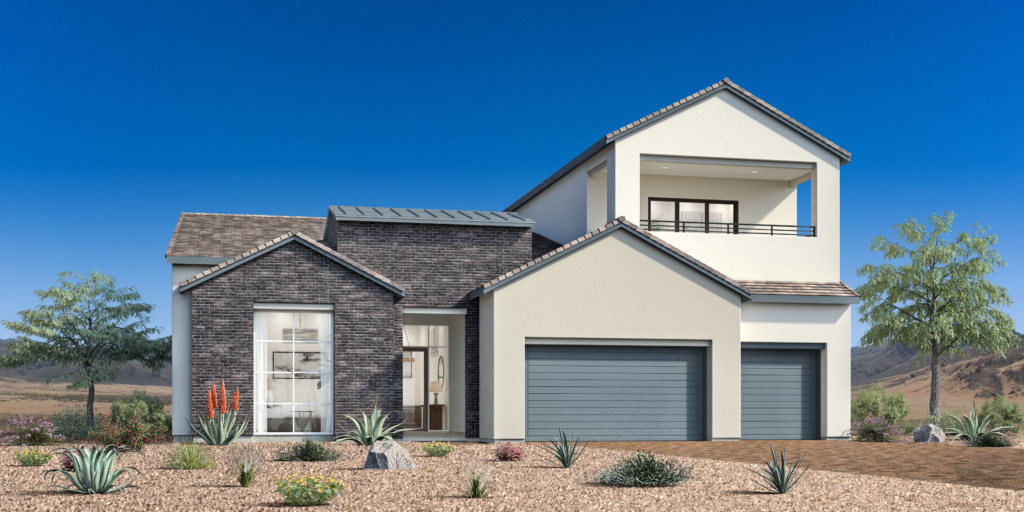 Elevation A of Grey Crest Elite Model at Glenrock by Toll Brothers
