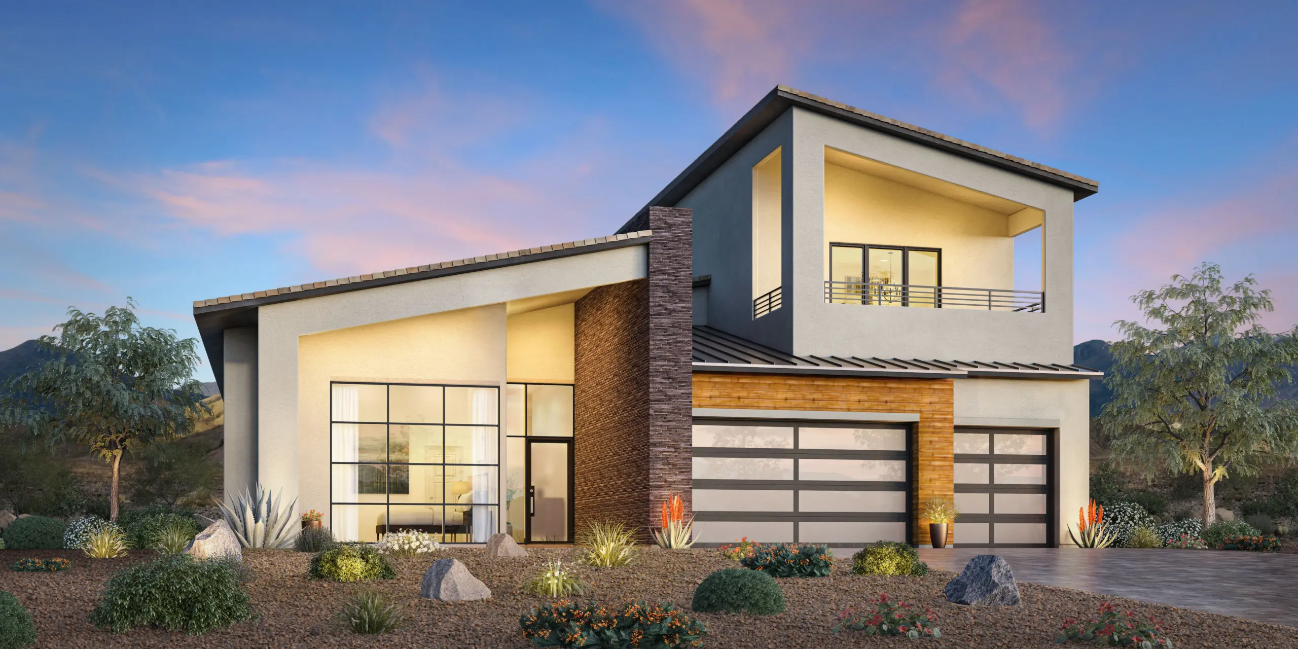 Elevation C of Grey Crest Elite Model at Glenrock by Toll Brothers