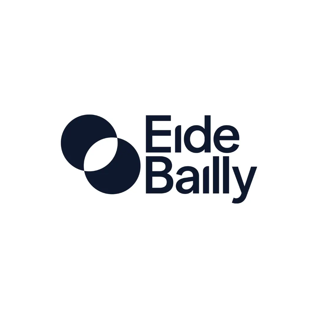 Untitled (1080 x 1080 px) (1) Eide Bailly logo featuring two overlapping dark circles to the left of the company name Eide Bailly in bold, dark letters on a white background.
