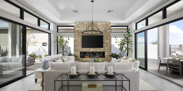 Living Room of Plan 1 at Carlisle Ridge by Tri Pointe Homes