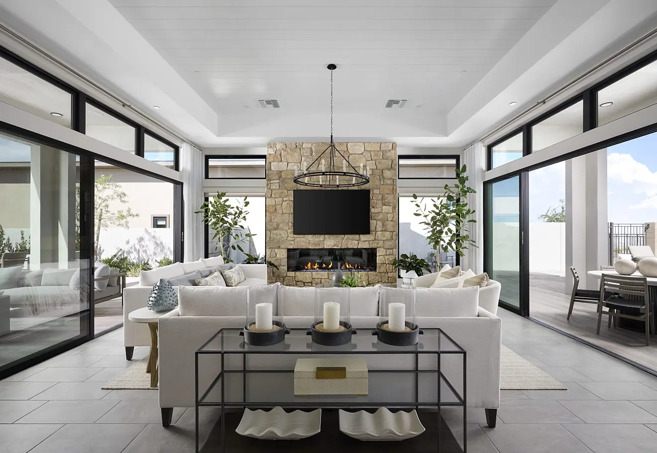 Living Room of Plan 1 at Carlisle Ridge by Tri Pointe Homes