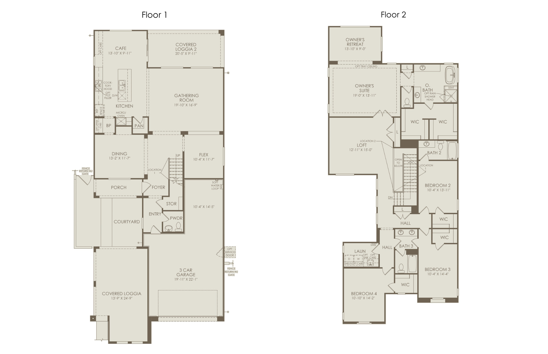 Base-Floor-Plan-Tivoli Discover the spacious floor plans of Tivoli at Brantley by Pulte Homes, featuring a 3-car garage, open kitchen, dining and gathering areas, plus a courtyard on Floor 1. Upstairs offers a loft, 3 bedrooms, baths, and an elegant owner's suite.