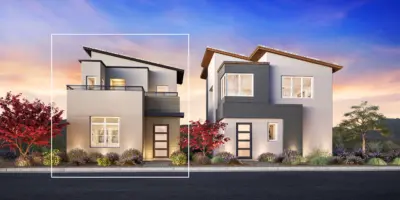 Front Elevation A of Liten Floorplan at The Loughton by Toll Brothers